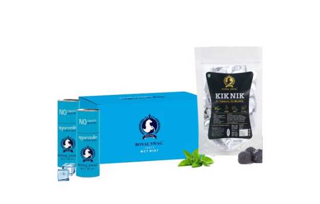 Royal Swag Ayurvedic Cigarette Combo Pack of Mint Flavour 50 Stick With Kik Nik Candy(85g) Smoking Cessations (Pack of 50)