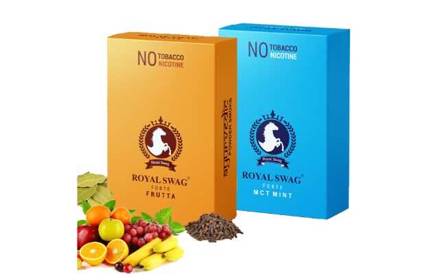 Royal Swag Herbal Cigarette Mint And Frutta Flavor(10 Stick Each) Tobacco & Nicotine Free Smoking Cessations (Pack of 20)