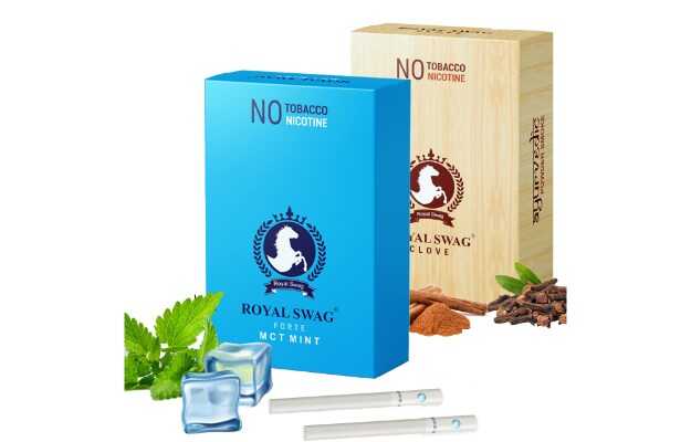 Royal Swag Herbal Cigarette Clove And Mint Flavor (10 Stick Each) Tobacco & Nicotine Free Smoking Cessations (Pack of 20)