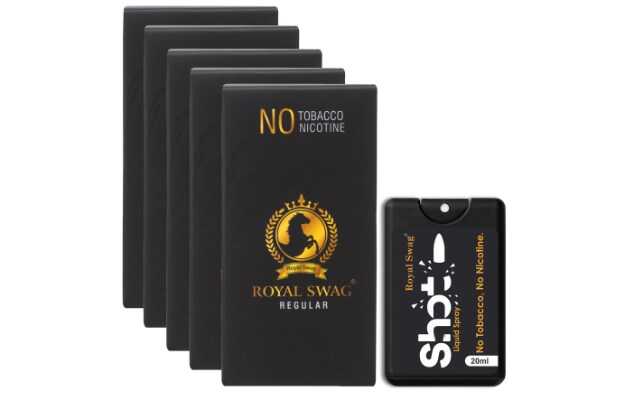 Royal Swag Ayurvedic Cigarettes Tobacco/Nicotine Free(50 Smoke,Shot 1)Helps in Quit Smoking Smoking Cessations (Pack of 50)