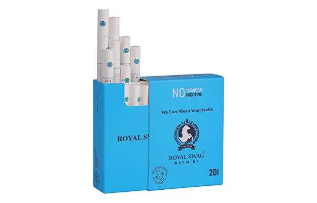 Royal Swag Ayurvedic Herbal Cigarette Mint Flavour (20 Stick) Tobacco And Nicotine Free Smoking Cessations (Pack of 20)