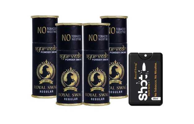 Royal Swag Herbal Cigarette Tobacco/Nicotine Free Regular Flavour (20 Sticks) With 20ml Shot Smoking Cessations (Pack of 20)