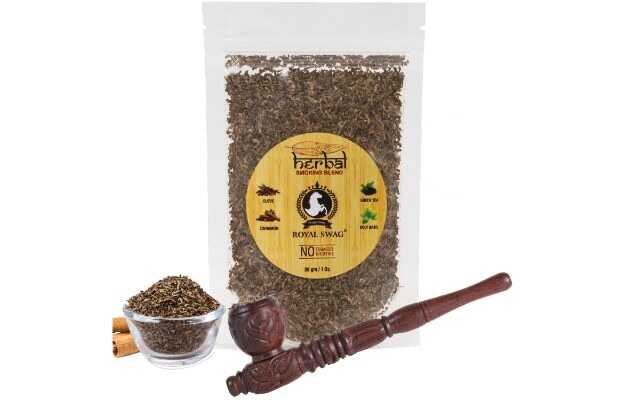 Royal Swag 100% Tobacco & Nicotine Free Herbal Mixture Smoking Blend (Natural) 30g With Pipe Smoking Cessations (Pack of 2)