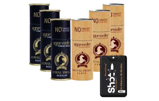 Royal Swag Herbal Cigarettes Regular, Clove Flavour (30 Stick) With 20ML Shot  No Tobacco Smoking Cessations (Pack of 30)