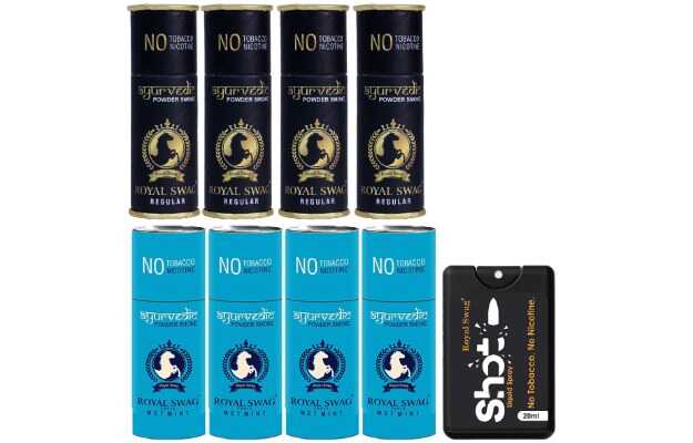 Royal Swag Herbal Cigarettes Regular, Mint Flavour (40 Stick) With 20ML Shot - Nicotine Free Smoking Cessations (Pack of 40)
