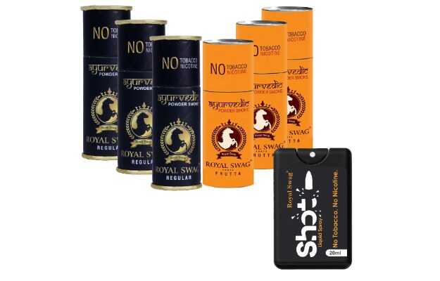Royal Swag Herbal Cigarettes Regular, Frutta Flavour (30 Stick) With 20ML Shot - No Nicotine Smoking Cessations (Pack of 30)
