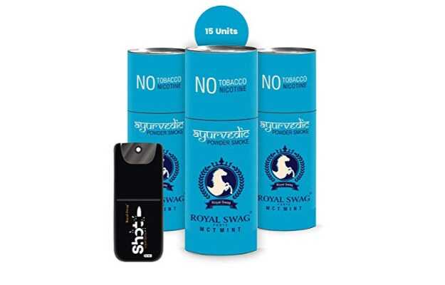 Royal Swag Herbal Cigarettes (Tobacco/Nicotine Free) Mint Flavour 15 Sticks With 20ML Shot Smoking Cessations (Pack of 15)
