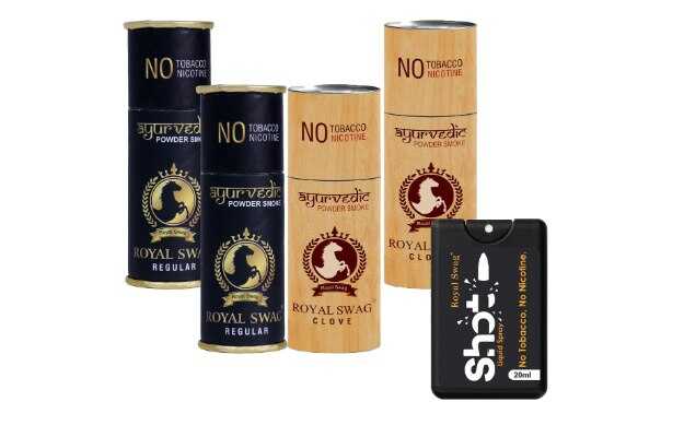 Royal Swag Herbal Cigarettes Regular, Clove Flavour (20 Stick) With 20ML Shot - No Nicotine Smoking Cessations (Pack of 20)