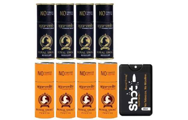 Royal Swag Herbal Cigarettes Regular,Frutta Flavour (40 Stick) With 20ML Shot - Tobacco Free Smoking Cessations (Pack of 40)