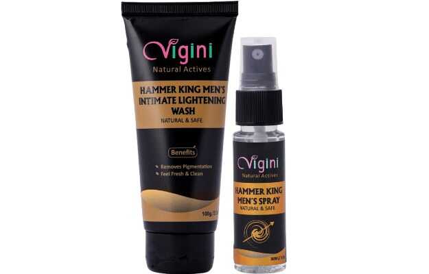 Vigini Natural Hammer King Intimate Lightening Gel Wash for Men & Hammer King Mens spray