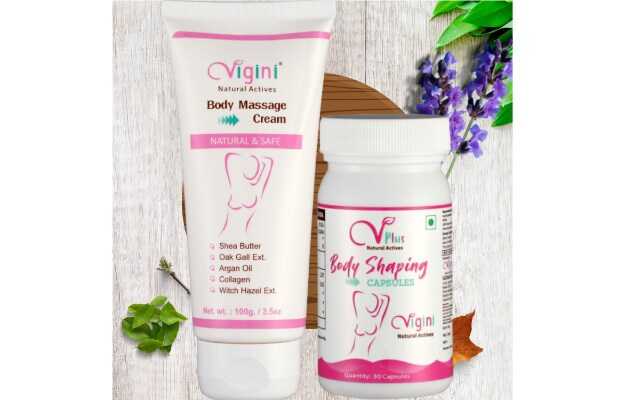 Vigini Natural Actives Body Massage Cream & Body Shaping Capsules