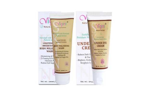  Vigini Natural Actives Under Eye Cream & Body Polishing Wash