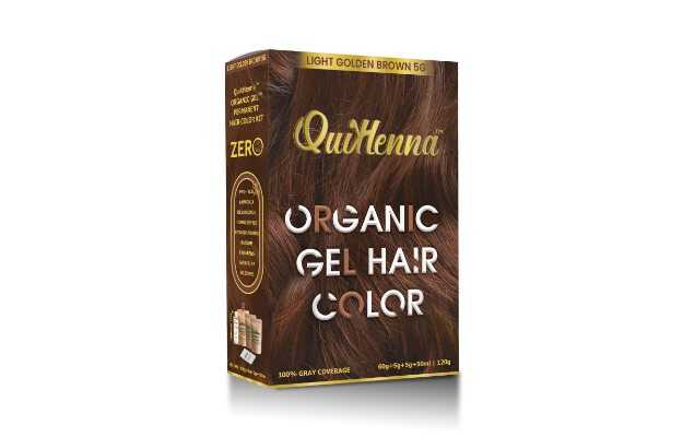 QuikHenna Damage Free Organic Gel Hair Color Light Golden Brown 5G 120g
