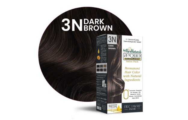 Aequo Organic Damage Free Cream Hair Color Salon Pack 3N Dark Brown 120ml