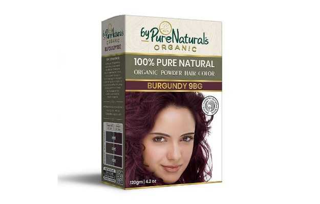 byPureNaturals 100% Organic Powder Burgundy Hair Color for Men & Women 120 Gm