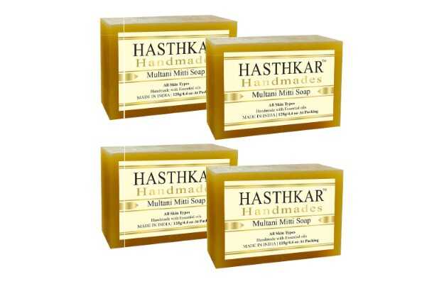 Hasthkar Handmades Glycerine Multani Mitti Soap 125gm (Pack of 4)