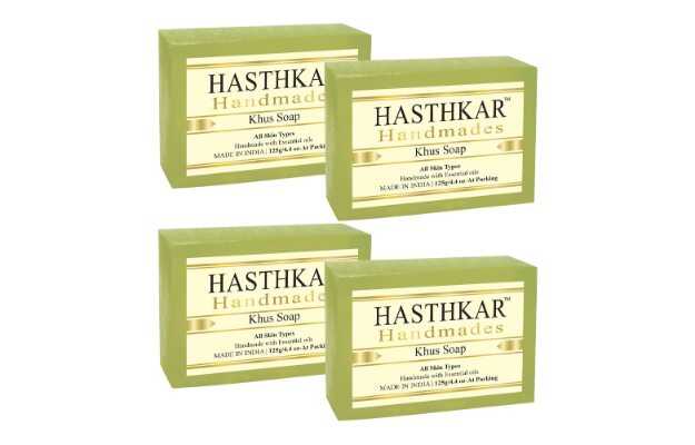 Hasthkar Handmades Glycerine Khus Soap 125gm (Pack of 4)