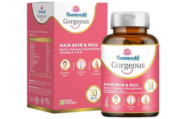 Vaamveda Gorgeous Biotin Tablets for Hair Growth with Keratin