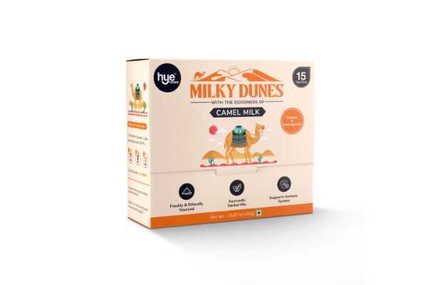 Hye Foods Milky Dunes, Camel Milk Powder, Turmeric & Ashwagandha, 30g x 15 Sachets, 450gms