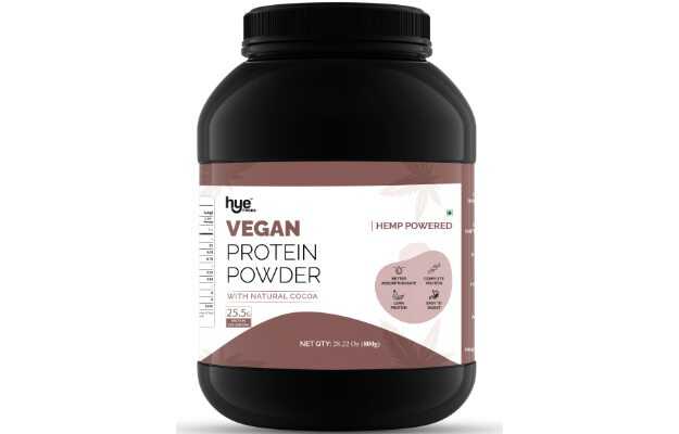 Hye Foods Vegan Protein Powder, Hemp-Infused, Complete Protein, 100% Pure & Natural, 800g