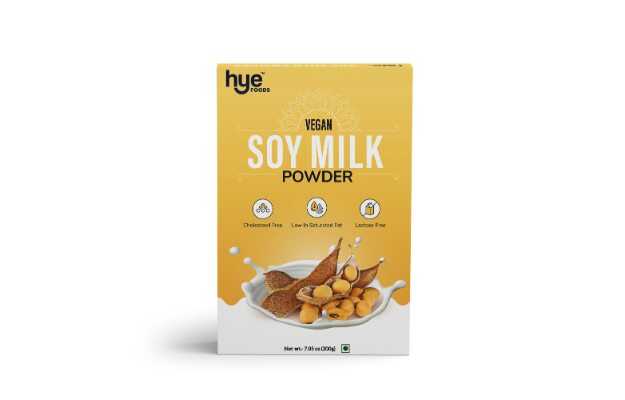 Hye Foods Vegan Soy Milk Powder, 49% Protein, Unsweetened, 200gm