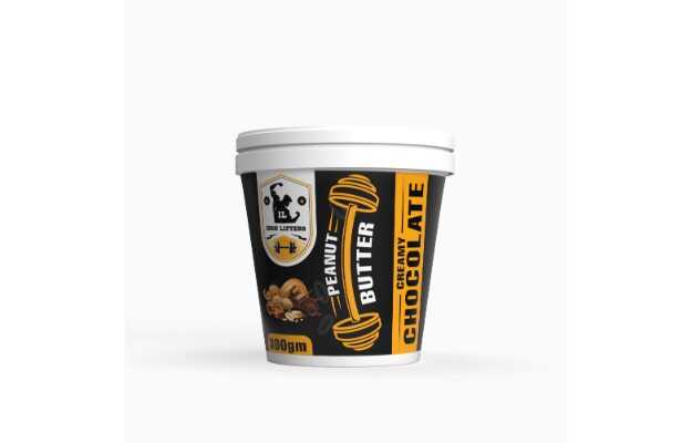 Iron Lifters High Protein Roasted Peanuts Butter Super Creamy With Chocolate Sweeten Flavor, No Added Sugar,  Salt, Or Hydrogenated Oils,300 Gm