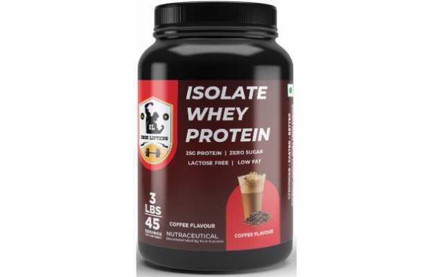 Iron Lifters Isolate Whey Protein Powder For Building Muscle, 3 Lbs, 1360 Gm, Coffee Flavor