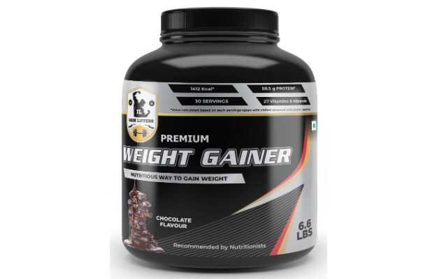 Iron Lifters Premium Weight Gainer Complete Nutritional Supplement Powder For Weight & Mass Gain,1412 Kcal, 58.5 G Protein, 30 Servings Pack|6 Lbs,- Chocolate Flavor