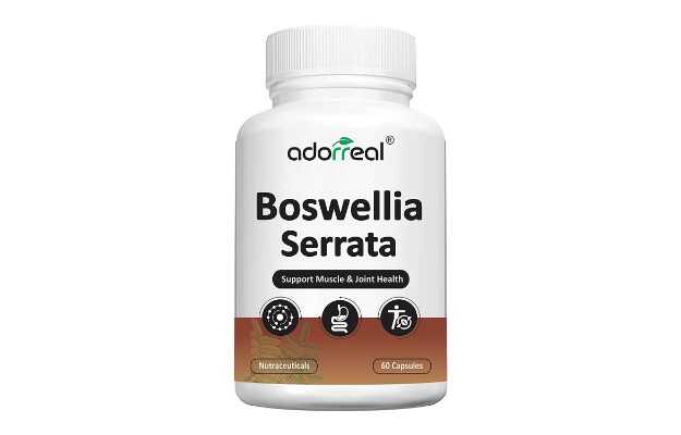 Adorreal Boswellia Serrata Extract 600 Mg Capsules Supports Healthy Joint Functions & Anti-Inflammation, Supports Joint Flexibility & Mobility 60