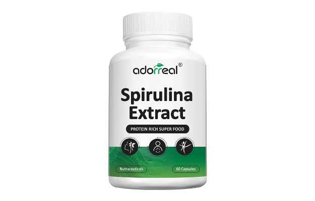 Adorreal Spirulina Extract help boost your metabolism & immunity Veg Capsules (60)