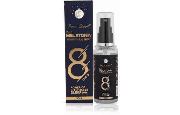 Power Siddhi Ratri Melatonin oral spray (6)mg, natural sleeping aid for good & Healthy effortless sleep, insomnia 50 ML