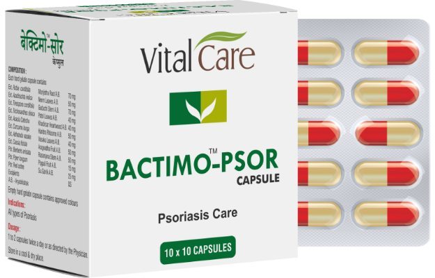Bactimo-Psor Capsules - Ayurvedic Solution for Psoriasis (100)