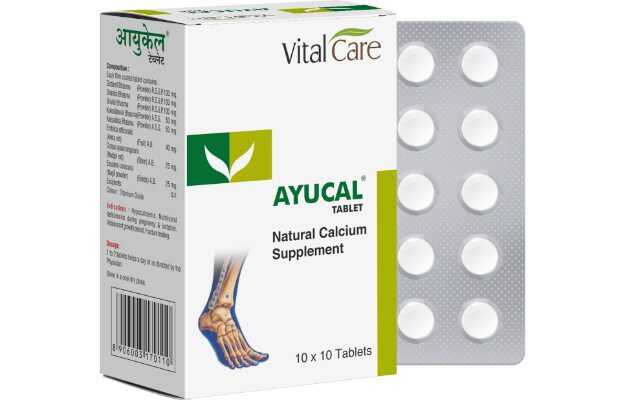Ayucal Tablets - An Ayurvedic Calcium Supplement (100)