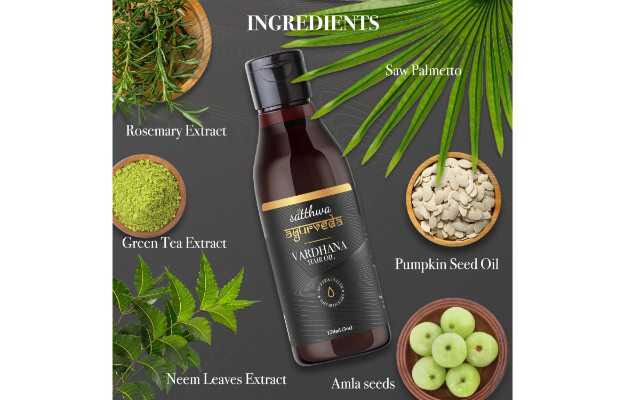 Satthwa Vardhana Hair Oil Help For Blocks Dht ,Hair Growth,Hair Fall, For  Men And Women Hair Oil: Uses, Price, Dosage, Side Effects, Substitute, Buy  Online
