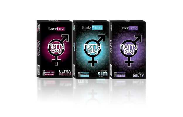 NottyBoy Ultra Ribbed, Extra Thin and Climax Delay Condoms - 30 Units