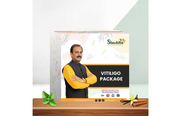 Shuddhi Ayurveda Vitiligo/Leucoderma Package For Skin Discoloration, White Patches, Leucoderma, Ideal For Men And Women (Pack Of 4 Products)