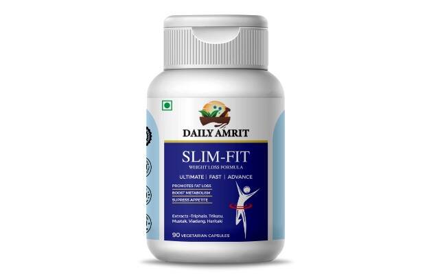 Daily Amrit Slim-Fit Pack of 1, 60 capsules  100% Natural Weight Loss Formula for Men and Women