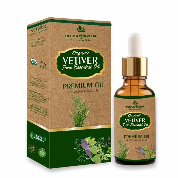 Deep Ayurveda Vetiver Pure Essential Oil 20ml