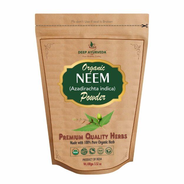 Deep Ayurveda Organic Neem Powder (Azadirachta indica) 100gm