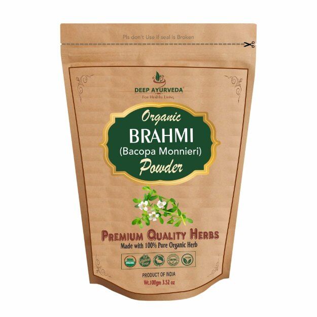 Deep Ayurveda Organic Brahmi Powder (Bacopa Monnieri) 100gm