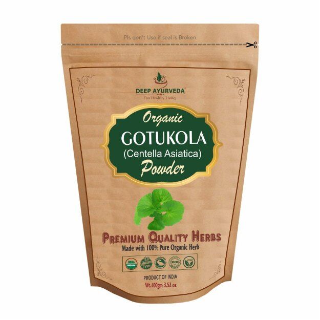 Deep Ayurveda Organic Gotukola Powder (Centella Asiatica) 100gm