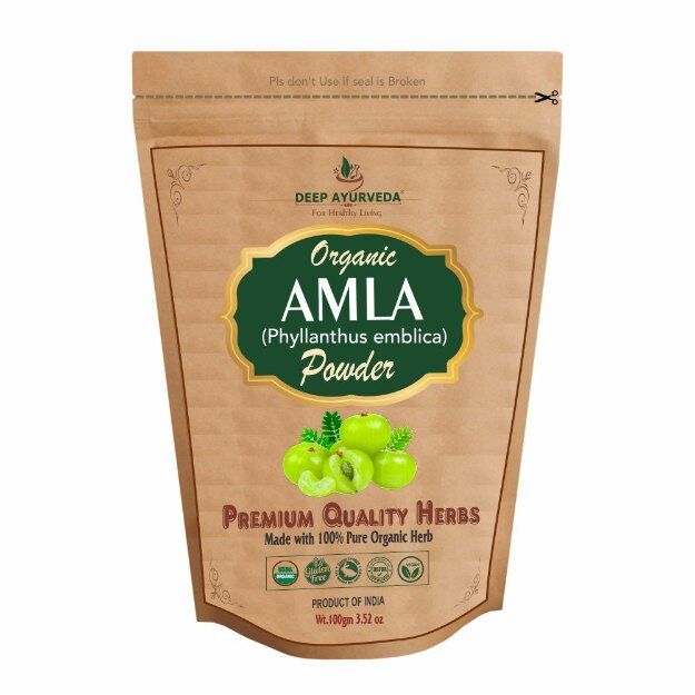 Deep Ayurveda Organic Amla Powder (Emblica Offcinalis) 100gm