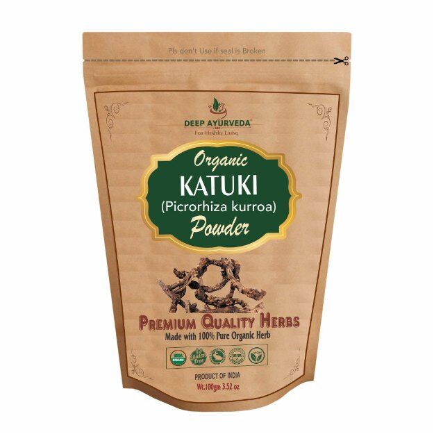 Deep Ayurveda Organic Kutuki Powder (Picrorhiza kurroa) 100gm
