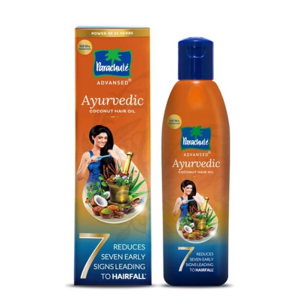 Parachute Advansed Ayurvedic Coconut Hair Oil With Neem, Amla, Bhringraj & 22 Natural Herbs,Reduces Dandruff, Thinning & Prevents Hair Fall,300Ml