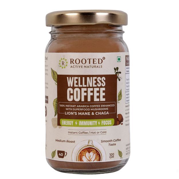 Rooted Active Natural Wellness Mushroom Coffee 100gm