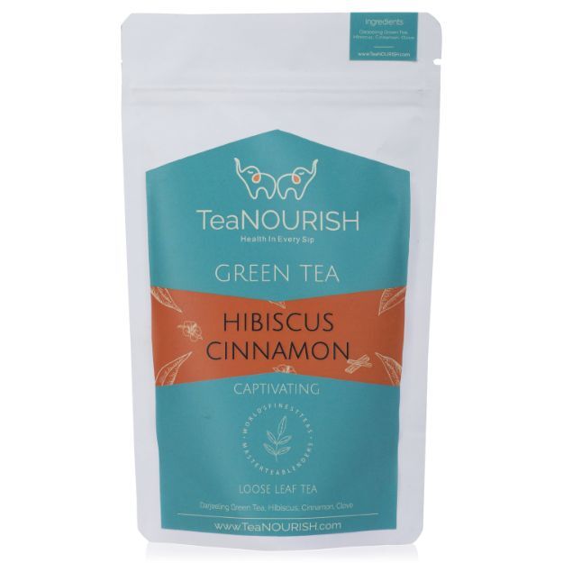 TeaNOURISH Hibiscus Cinnamon Green Tea 100gm
