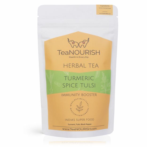TeaNOURISH Turmeric Spice Tulsi Herbal Tea 100gm