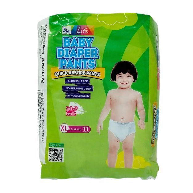 Apollo Pharmacy Baby Diaper Pant (Xl) 11'S