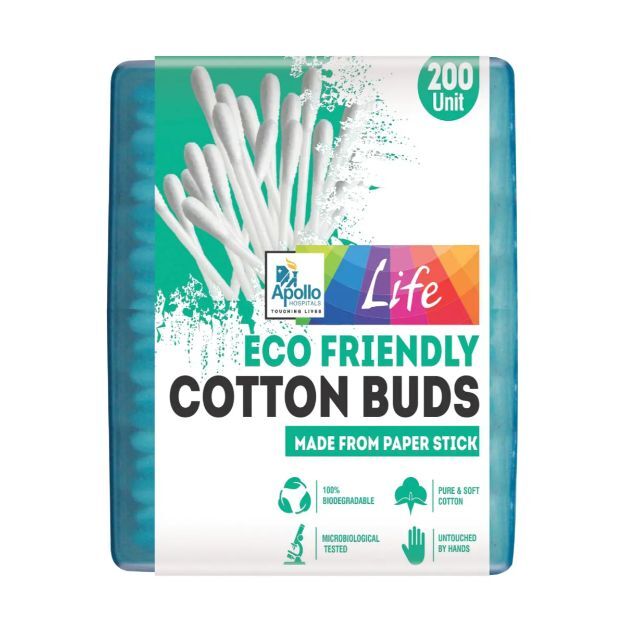 Apollo Pharmacy Life Eco Friendly Cotton Buds 200'S