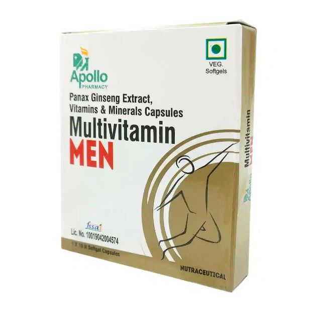 Apollo Pharmacy Multivitamin Men Veg. Softgel Capsule (10)